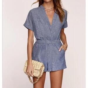 NEW HEARTLOOM mikella romper in chambray